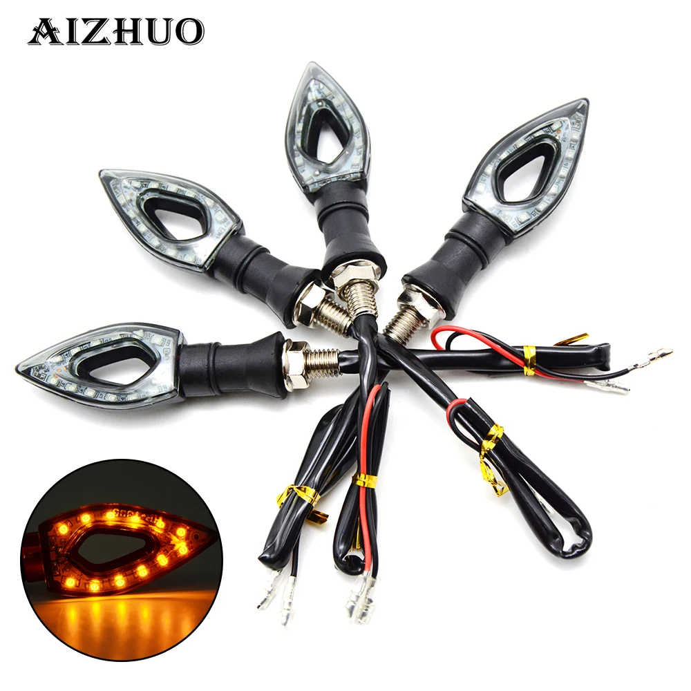 

Universal Motocycle Turn Signal Indicators LED Light For Kawasaki ZX-9R ZX-500R ZR-10R ZR-6R ZR-750 Honda CBR600F 600RR 954RR