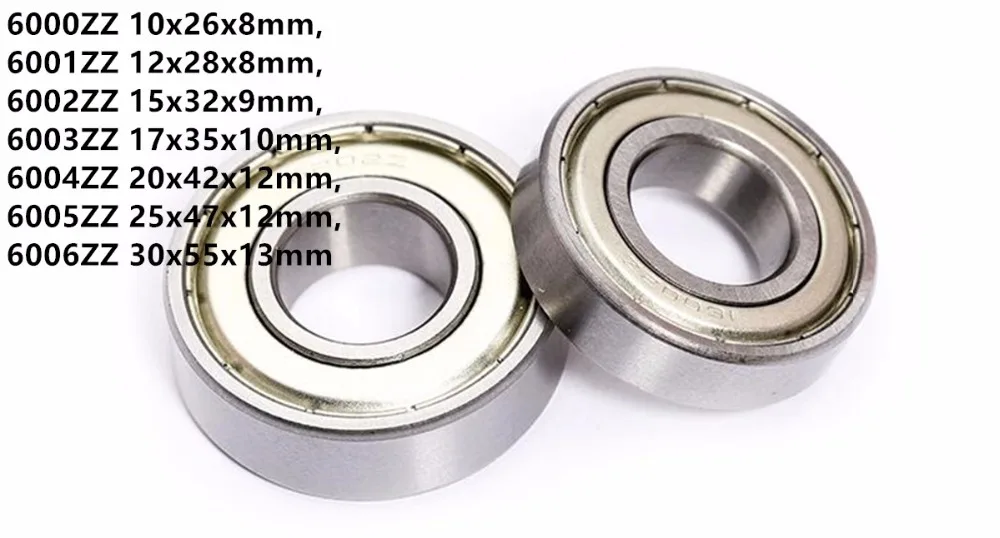 10pcs 6000ZZ 6001ZZ 6002ZZ 6003ZZ 6004ZZ 6005ZZ 6006ZZ Deep Groove Metal Sealed Ball Bearing | Обустройство дома