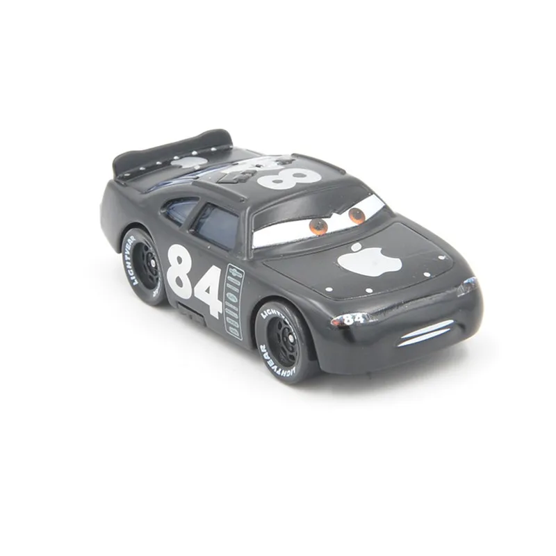 Disney Pixar Cars Lightning Mcqueen No.84 черное яблоко 1:55 литье под давлением металлическая