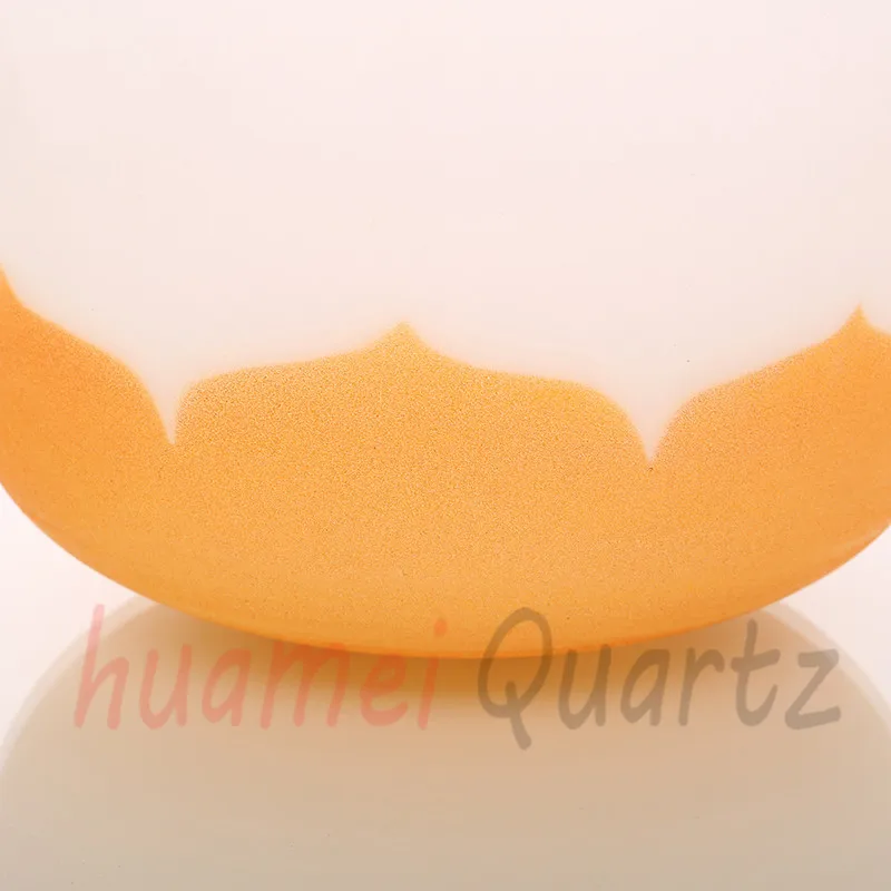 10 дюймов цветной Лотос с логотипом чакры матовая кварцевая Поющая чаша