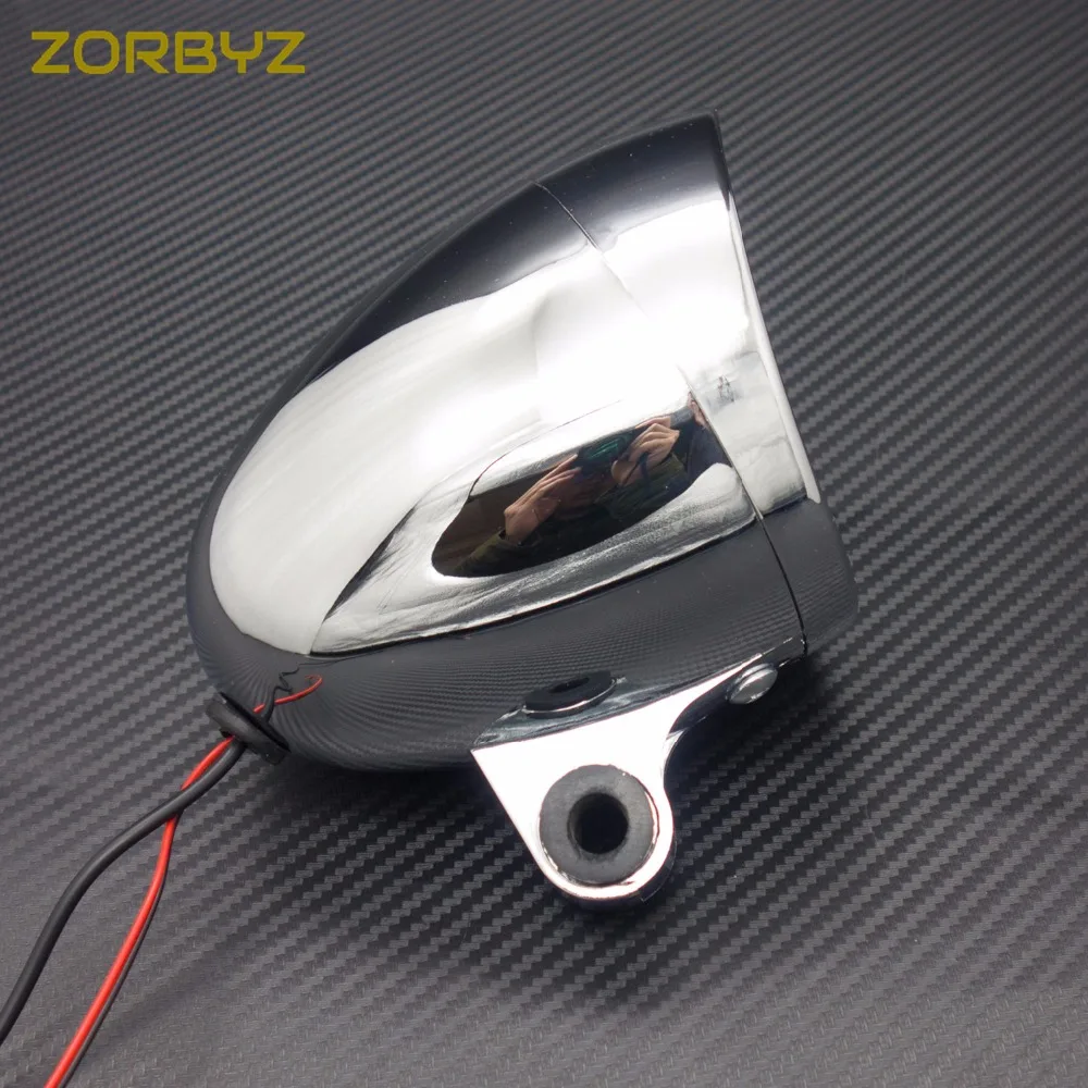 ZORBYZ мотоциклетные хромированные СВЕТОДИОДНЫЕ пулевидные фары противотуманные с