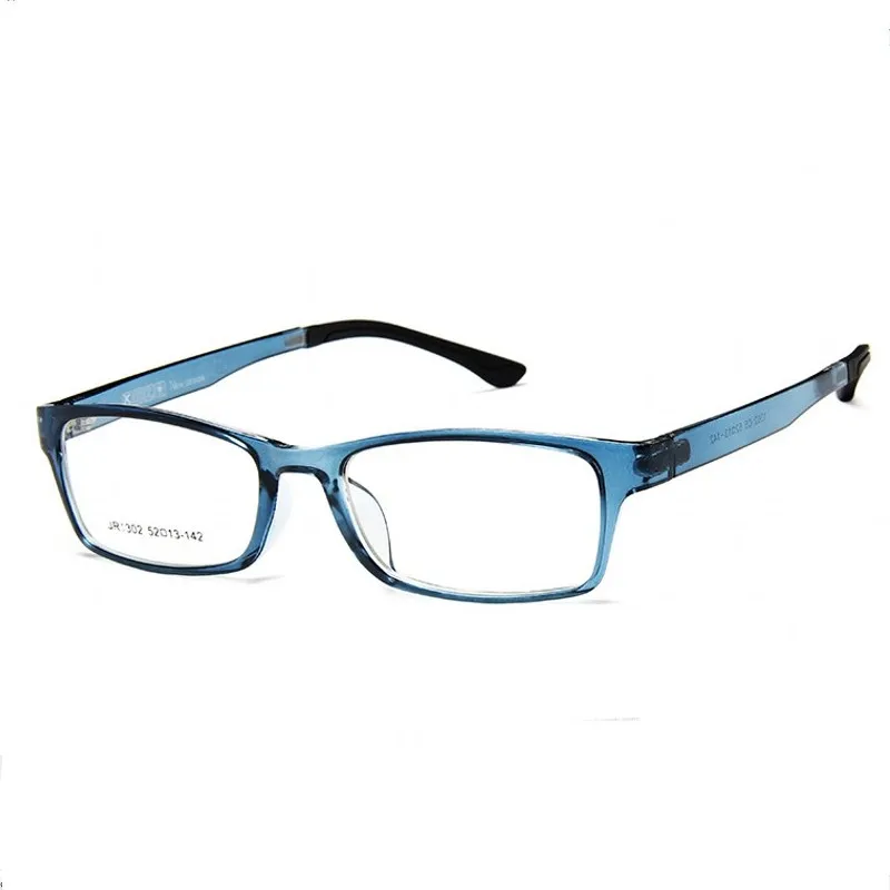 TRANSPARENT BLUE Модные брендовые мужские очки с тонкой оправой, оптические очки TR90, винтажные женские очки по рецепту, ультралегкие - Цвет оправы: TRANSPARENT BLUE