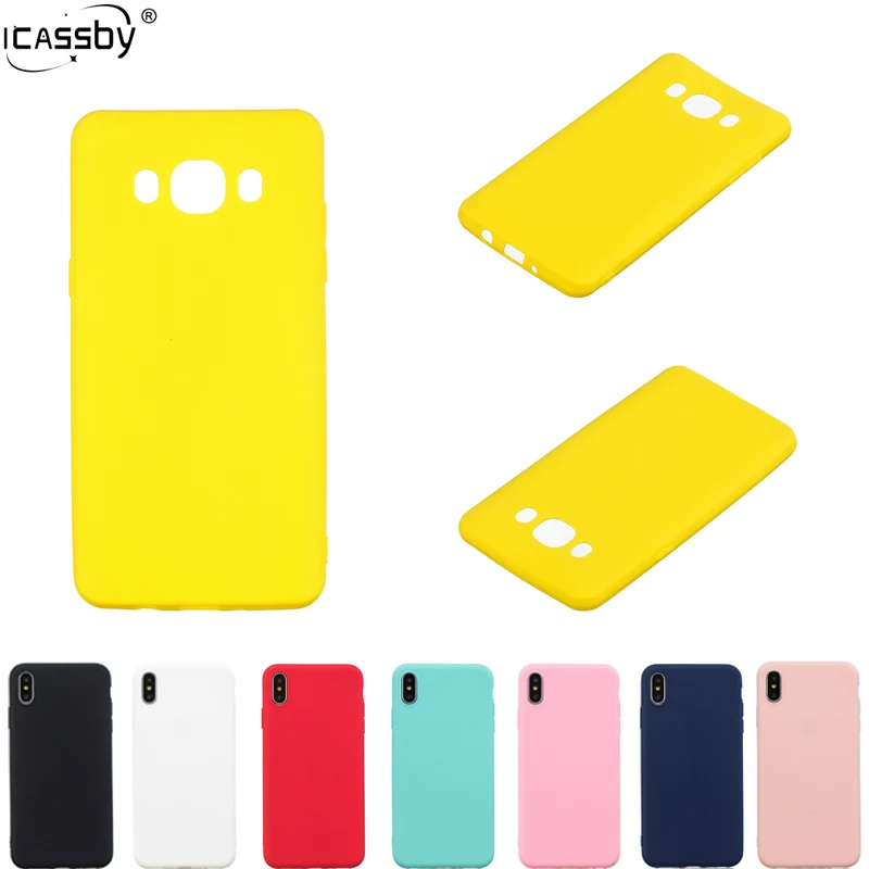 

For Etui Samsung Galaxy J3 J5 J7 2016 Case J310 J510 J710 Candy Color Soft TPU Back Cover Fundas For Samsung J3 6 J5 6 J7 6 Case