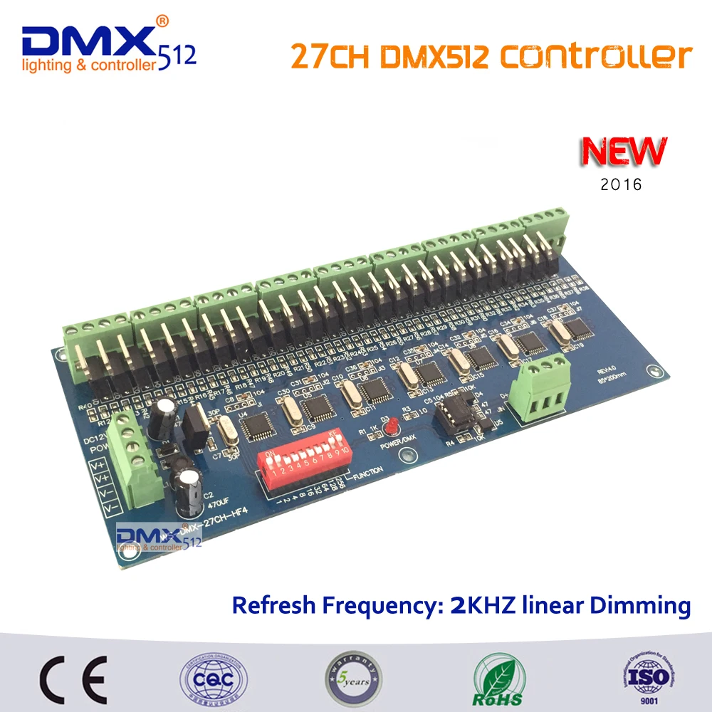 Бесплатная доставка 27 канальный декодер dmx512 каждая Выходная частота 2 кГц