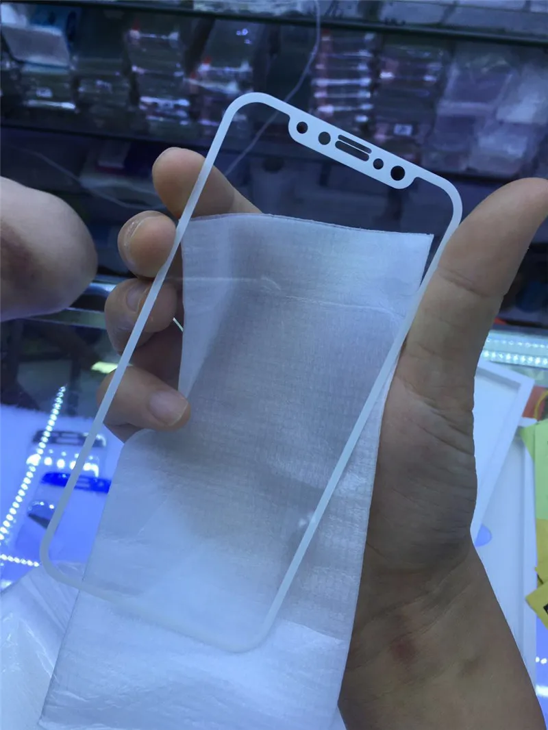 100 шт./лот DHL 3D изогнутый полный Чехол для Iphone X защита экрана из закаленного стекла