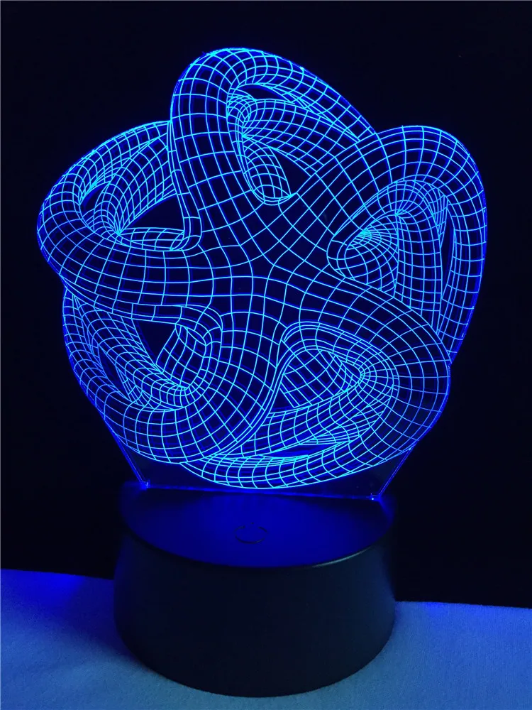 Новый уникальный абстрактный 3D 7 цветов градиентная визуальная Иллюзия