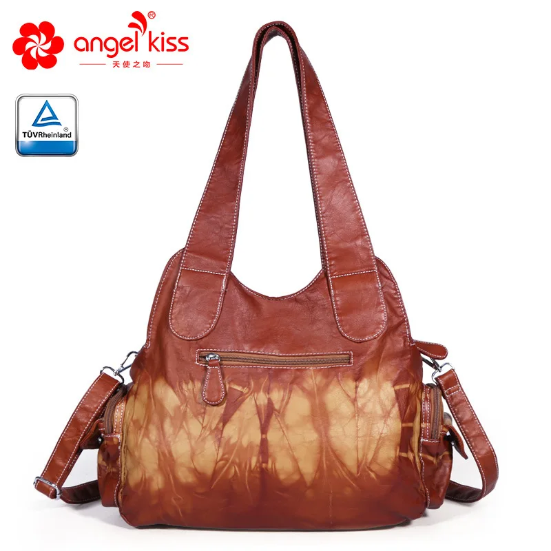 Angelkiss Топ Сумки из искусственной кожи личи зернистая Женская сумочка Модные