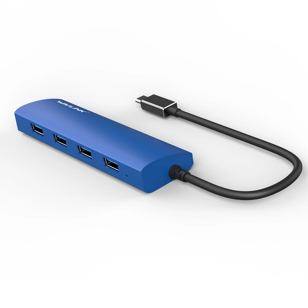 Wavlink высокое Скорость USB C концентратор Алюминий 4 порта Тип 3. 0 адаптер 5 Гбит/с