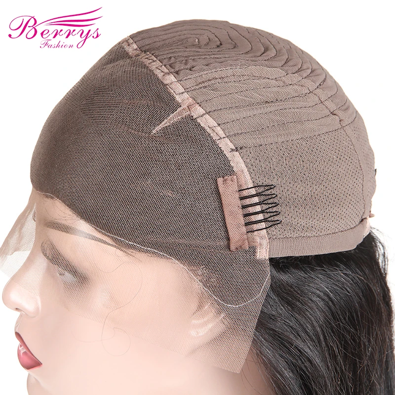 [Berrys Fashion] прямые волосы Remy 130% 180% полные парики на шнурках для зимы натуральные с