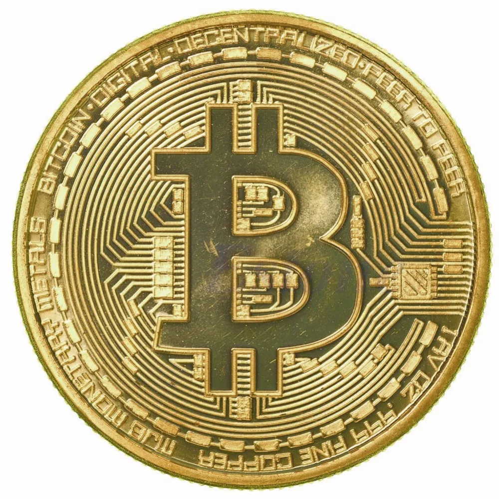 1 шт. позолоченная монета Биткойн коллекционный подарок арт-коллекция монет btc физический