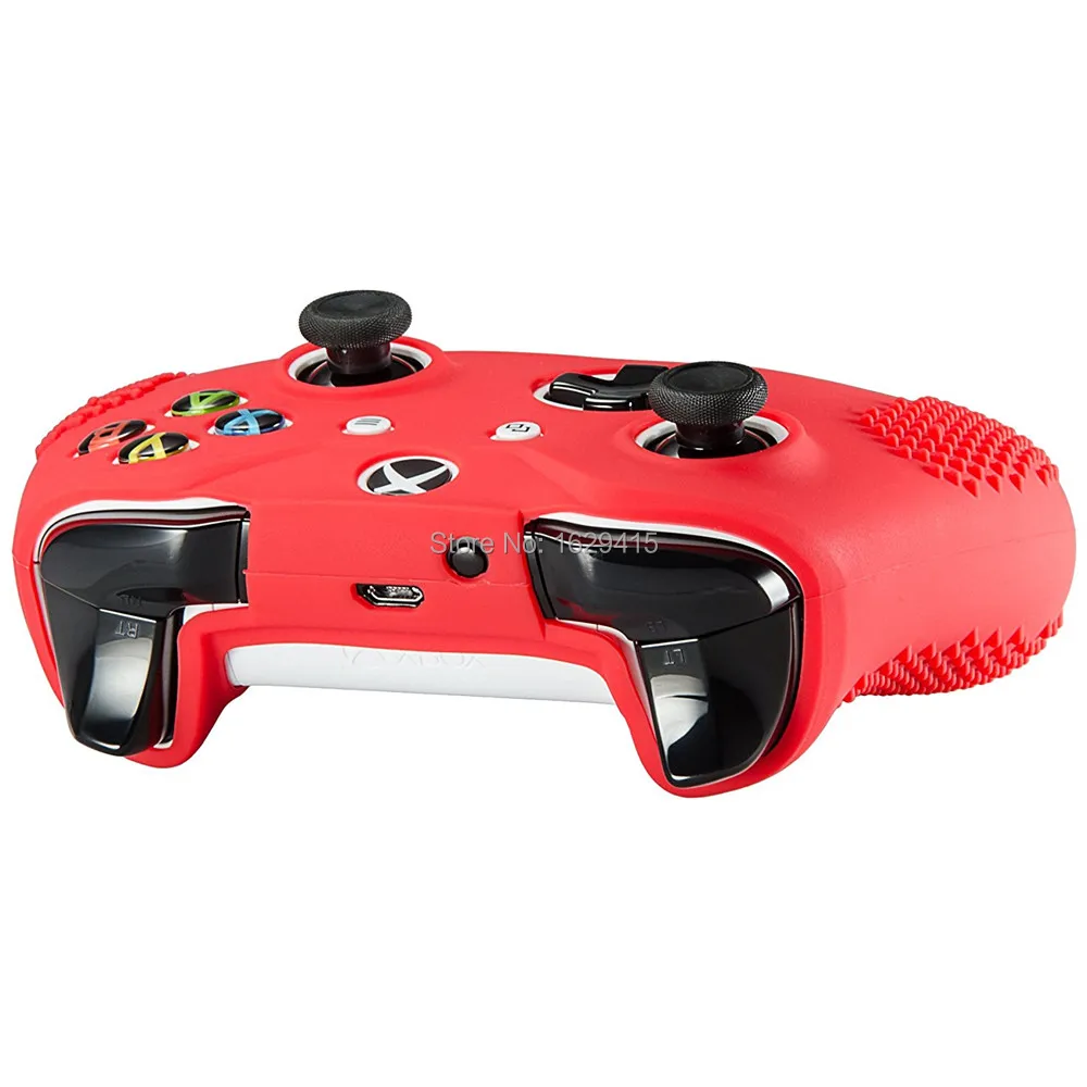 IVYUEEN 2 x мягкий Противоскользящий силиконовый резиновый чехол для Xbox One X S тонкий контроллер+ 4 x палочки для большого пальца