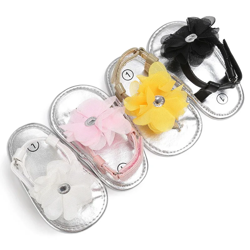 

2020 Baby Shoes Baby First Walkers Fashion Flat with Flower Non-slip Shoes for Baby Girls