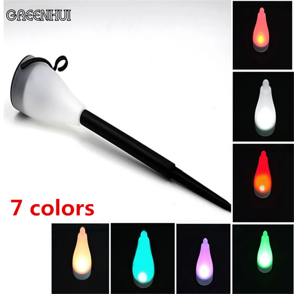 6 шт./лот красочные светодиодные фонари на солнечной батарее для газона уличные