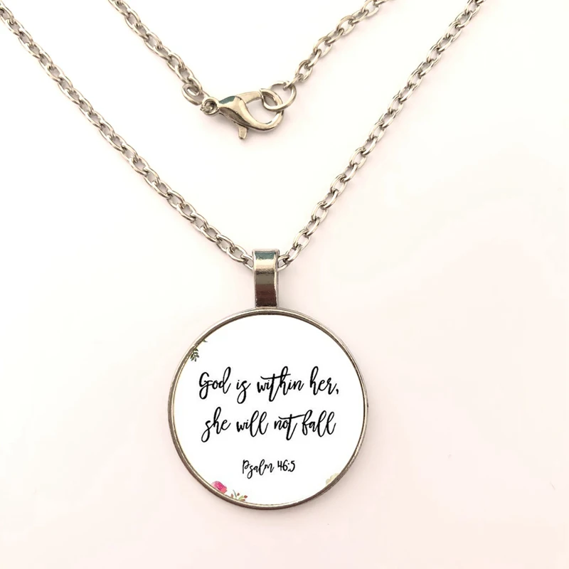 2019 God is inher она не будет падать питомник стих для детей бусы бренд кулон ожерелье