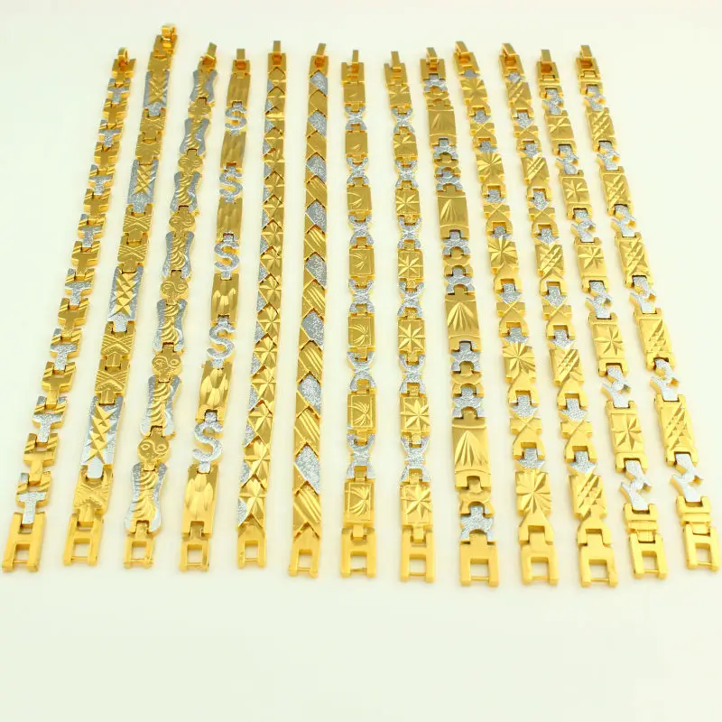 Оптовая продажа золотой браслет для женщин мужчин золото/покрытые серебром