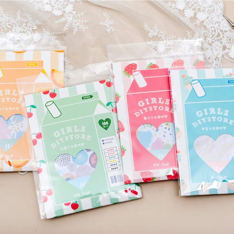 106 штук упак. свежие акварельные растения/мультфильм животных справочный