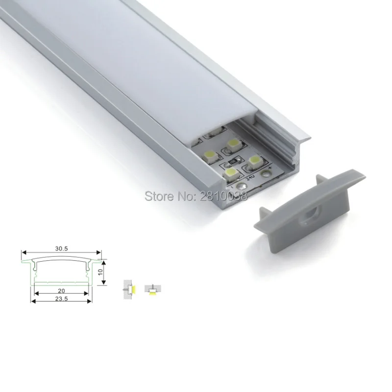 20 X 1M Sets/Lot Linear flange aluminium profile for led strips and T aluminum channel for recessed Wall or floor lamps