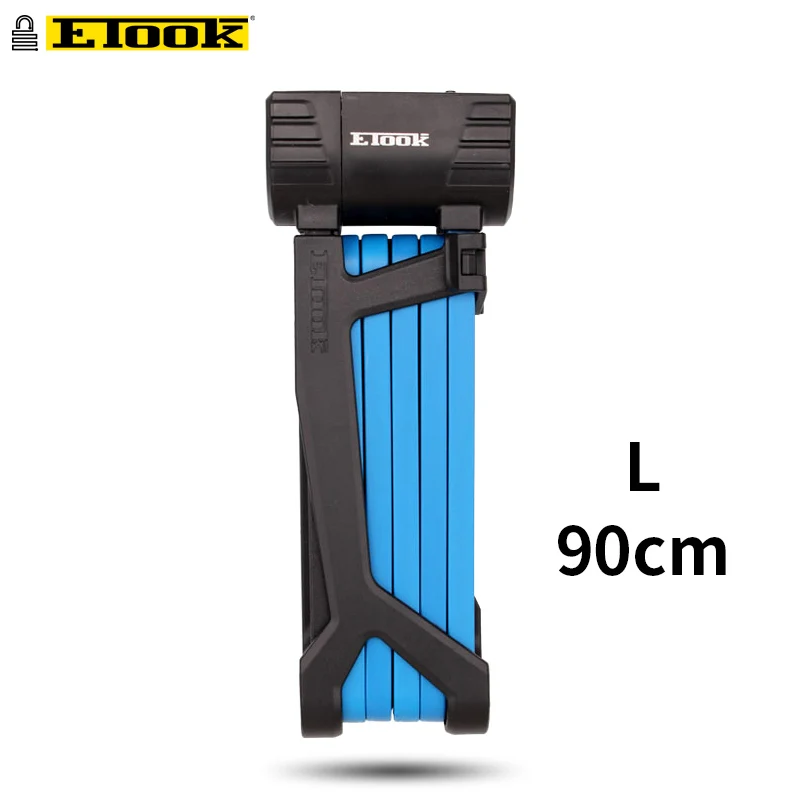 ET490-L-Blue Etook замок для велосипеда складной замок Противоугонный складной велосипедный замок для мотоцикла E-bike скутер патент Сторона тянет дизайн ET490 - Цвет: ET490-L-Blue