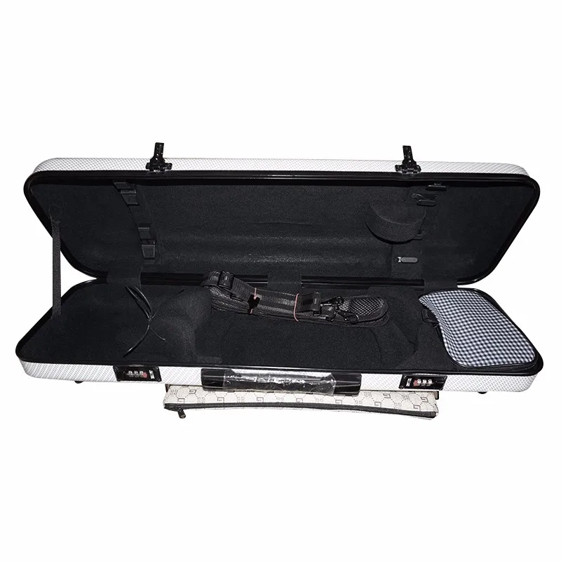 Квадратный чехол для скрипки из зеленого композитного углеродного волокна 4/4