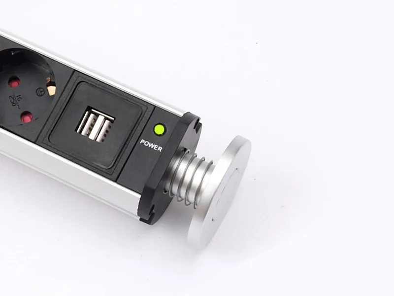 3 Европейский разъем электропитания всплывающая розетка с питанием выдвижной