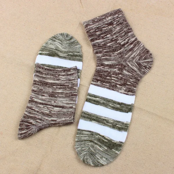 Green Socks Новинка, мужские хлопковые носки, 5 пар/партия, лоскутные деловые мужские носки, дышащие, Осень-зима, Meias для мужчин, размер США(7,5-12 - Цвет: Green Socks