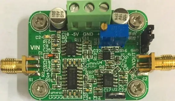 

Для широкополосной полосы AGC, 360 м, VCA821, -10 дБ до 40 дБ, автоматическое регулирование, ручное/программно управляемое