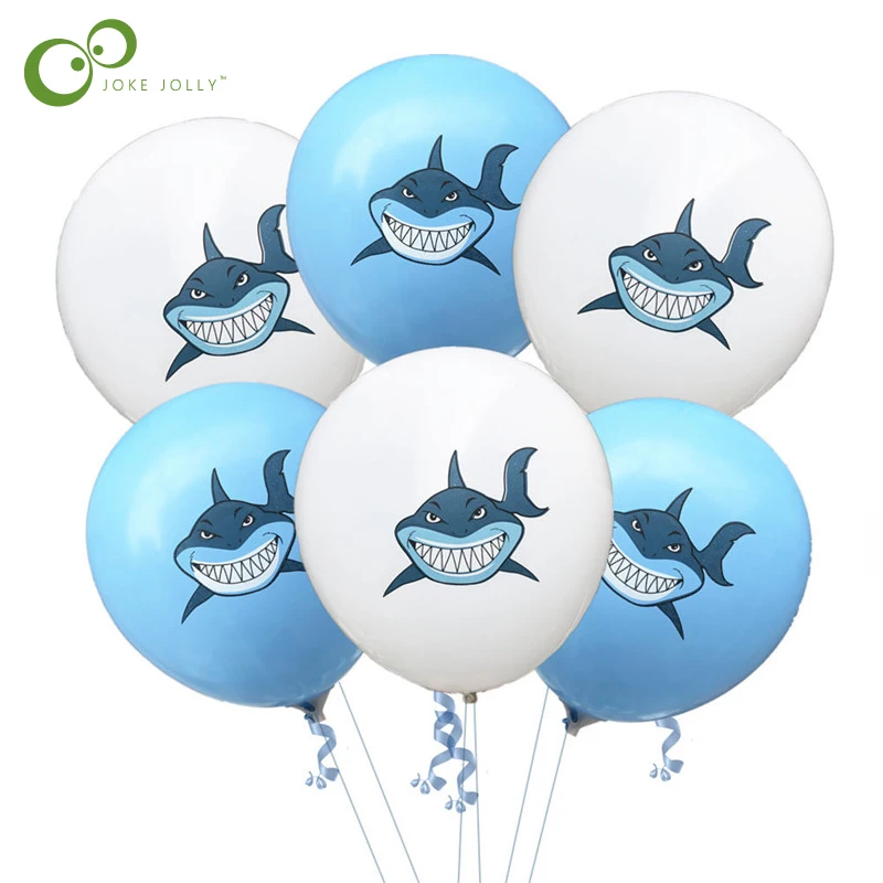 10 шт. латексные шарики Angry Shark украшения для дня рождения Детские ко дню детские