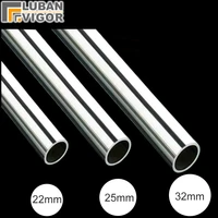 stainless steel straight tubepipe222532mmmirror finishwardrobe clothes rail clothes rod tower hangerdiy furniture parts