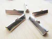 1000pcs 8mmx25mm silver toneantique bronze ribbon cord end clampscord end capcrimps beads clipsbucklefastenersclasps