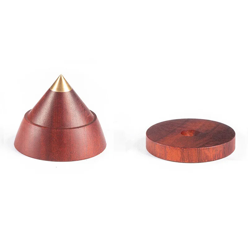 

23mm Rosewood Speaker Cone Spike Pad Loudspeaker Box Amplifier Shockproof Stand Isolation Feet Base Pad #3