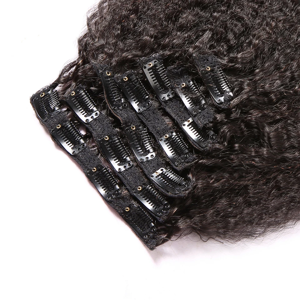 7A HJ волнистые красивые курчавые прямые накладные волосы с зажимом 100 г