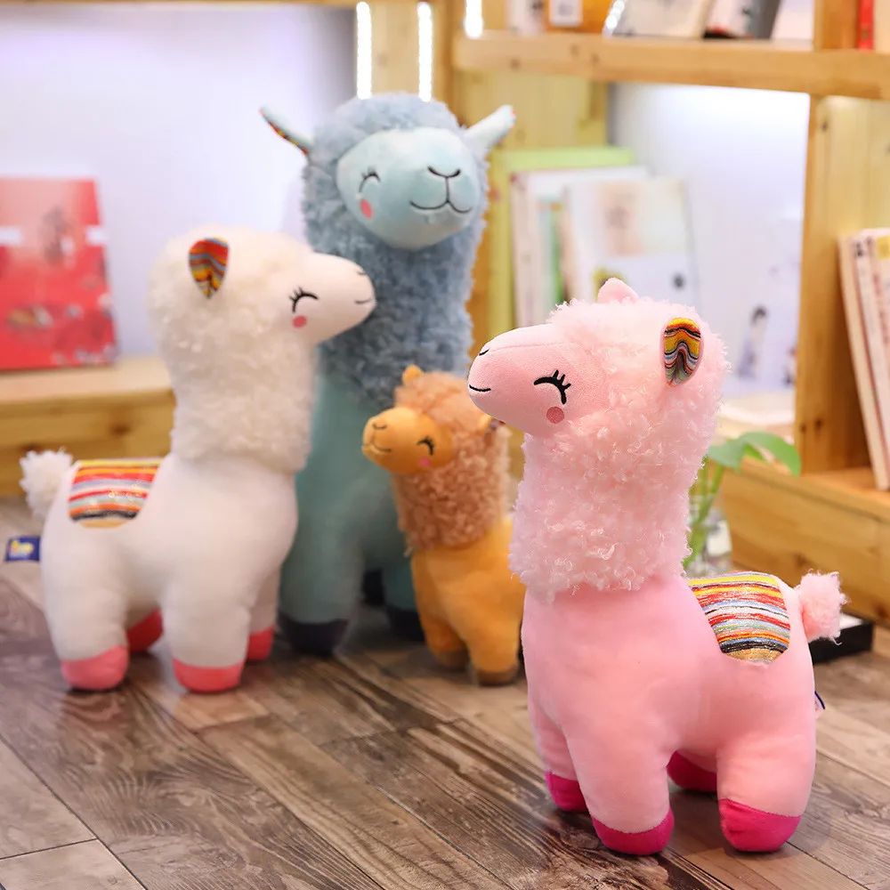 25 см плюшевая милая игрушка овечка мягкие Мультяшные ягненка альпака детские