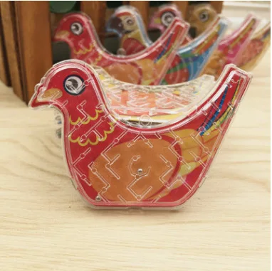 1PCS Random color Дети стальной шар животных трек лабиринт головоломка игрушка творческий практический подарок Ранний Образовательный мозговой тизер интеллектуальная доска - Цвет: 1PCS Random color