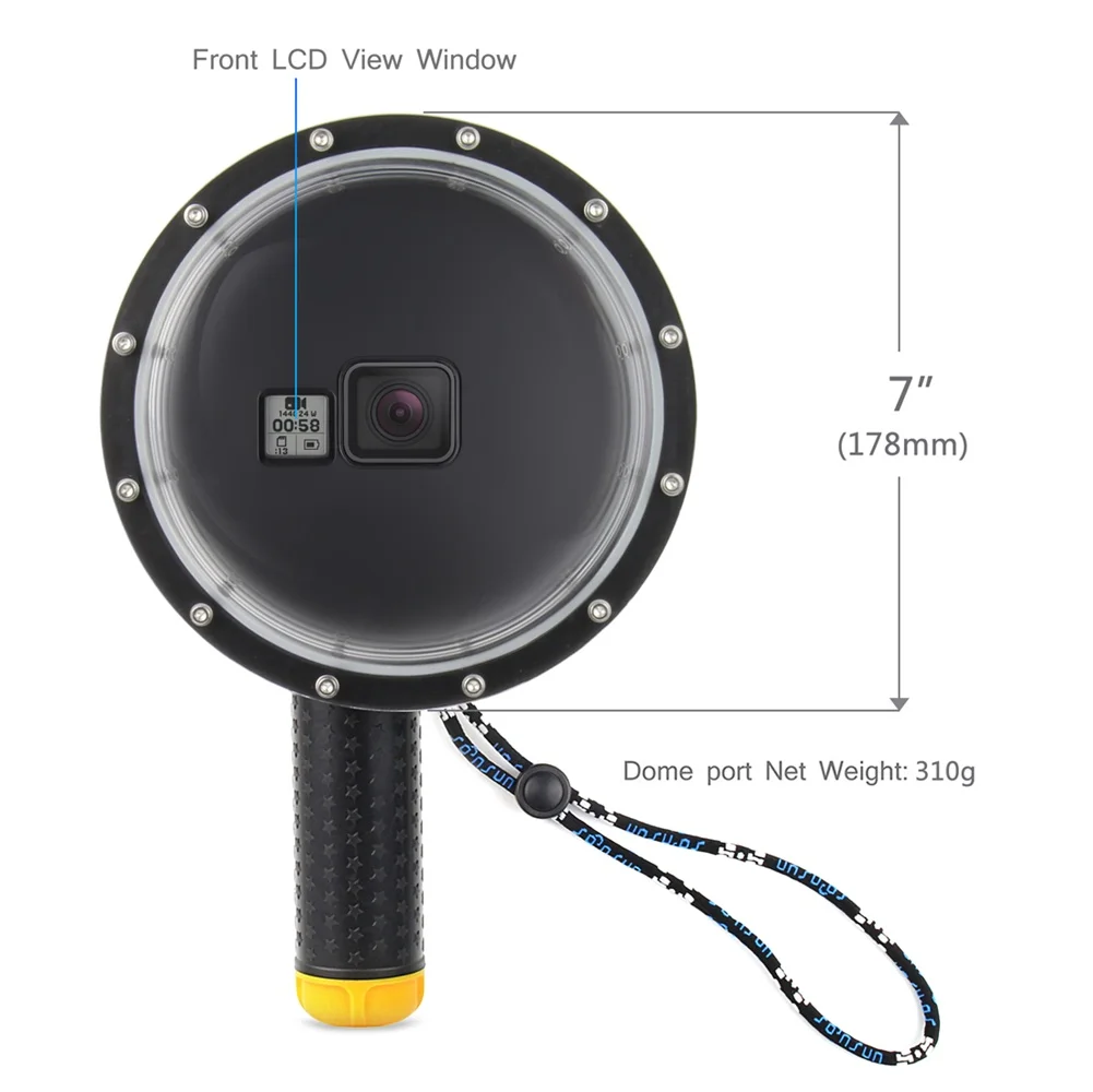 Чехол SOONSUN для GoPro Hero 5 6 7 Black Go Pro Hero7 водонепроницаемый чехол объектива дайвинга с