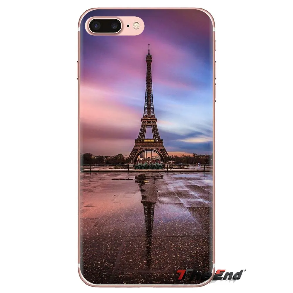Transparent Soft Cases For Samsung Galaxy J1 J2 J3 J4 J5 J6 J7 J8 Plus 2018 Prime 2015 2016 2017 paris france eiffel tower Night |