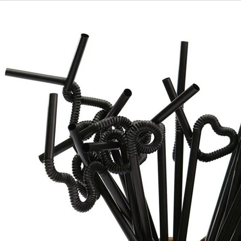 100 шт./упак. гибкие соломинки для дня рождения свадебной вечеринки принадлежности