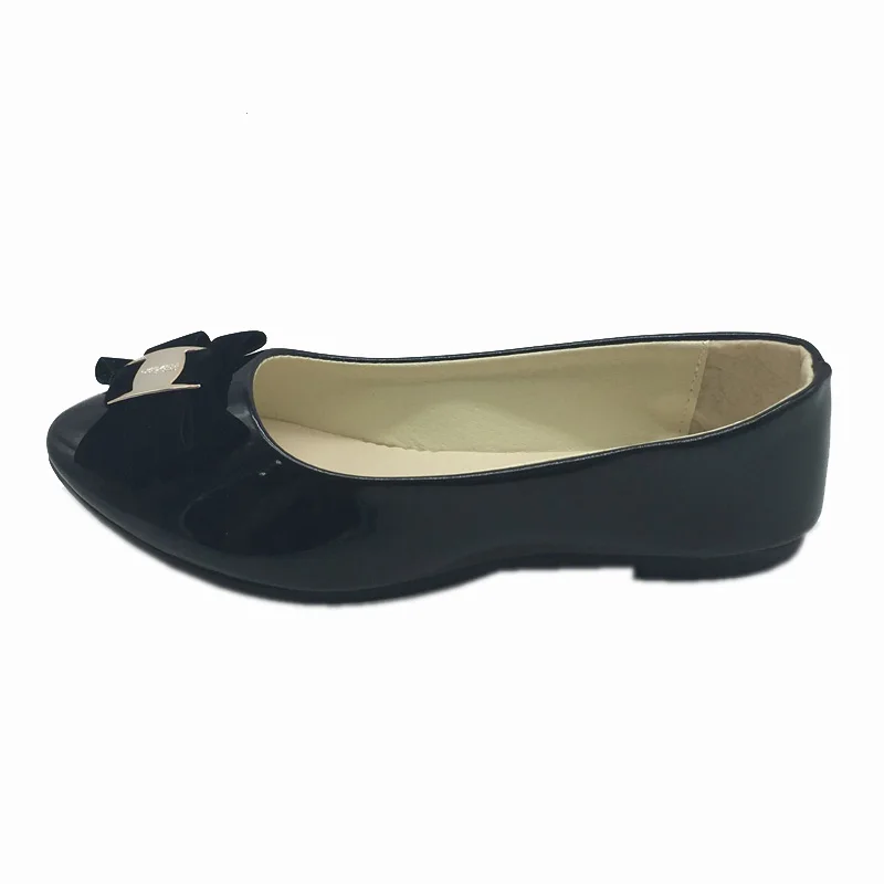 Женские лоферы из лакированной кожи на плоской подошве большие размеры WSH2347|fashion