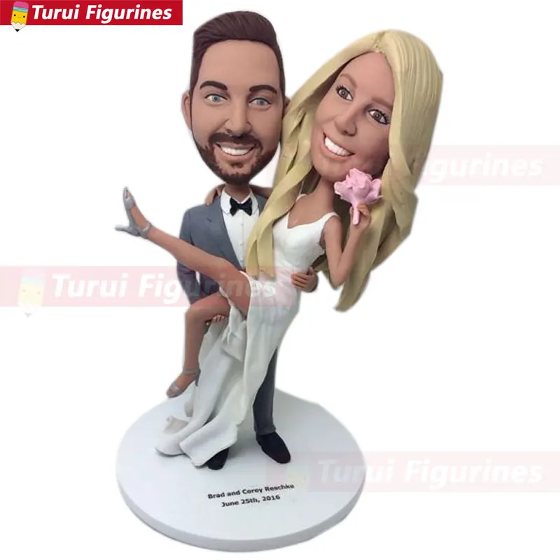 Firefighter Cake Topper Fireman Wedding Personalized Bobble Head Figurine Based on Custo | Дом и сад
