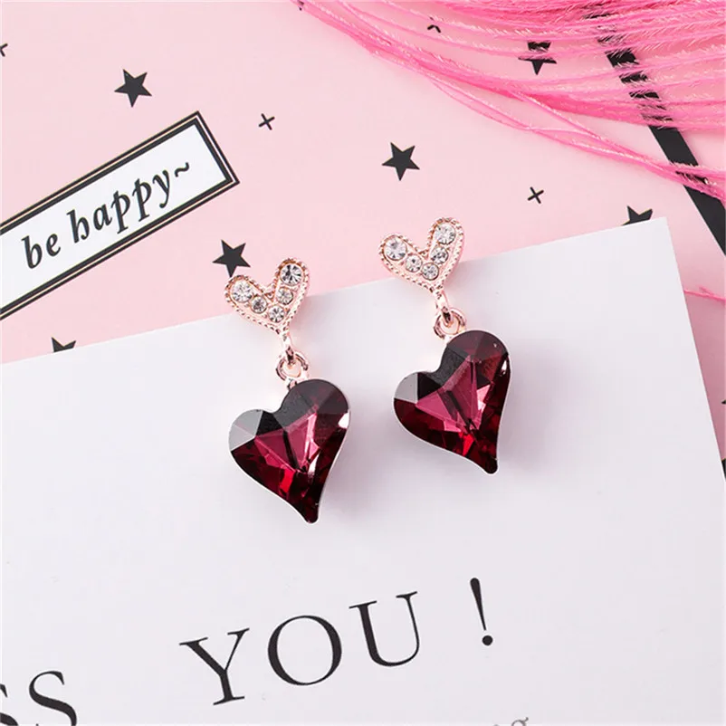 2019 модные серьги-гвоздики для женщин украшенные искусственными камнями серьги в