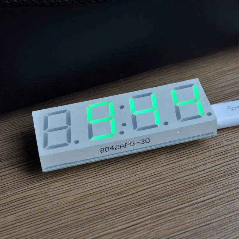 Electronic Clock LED Display 0.8inch Dot Matrix Digital Kit Car 5V Mciro USB Powered Night Light |