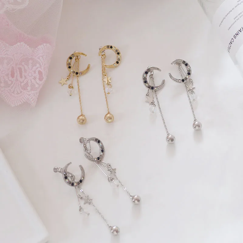 Новинка 2020 Лидер продаж модные блестящие длинные Подвески в виде луны и звезд