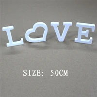 50cm free standing artificial wood wooden letters white alphabet for home wedding photo props birthday party gifts babys name