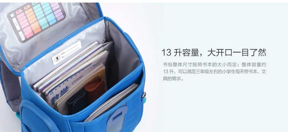 Xiaom Mijia 13L водонепроницаемый детский рюкзак с ночным видением для отдыха, декомпрессия позвоночника, противообрастающая многофункциональная школьная сумка 1-3-6