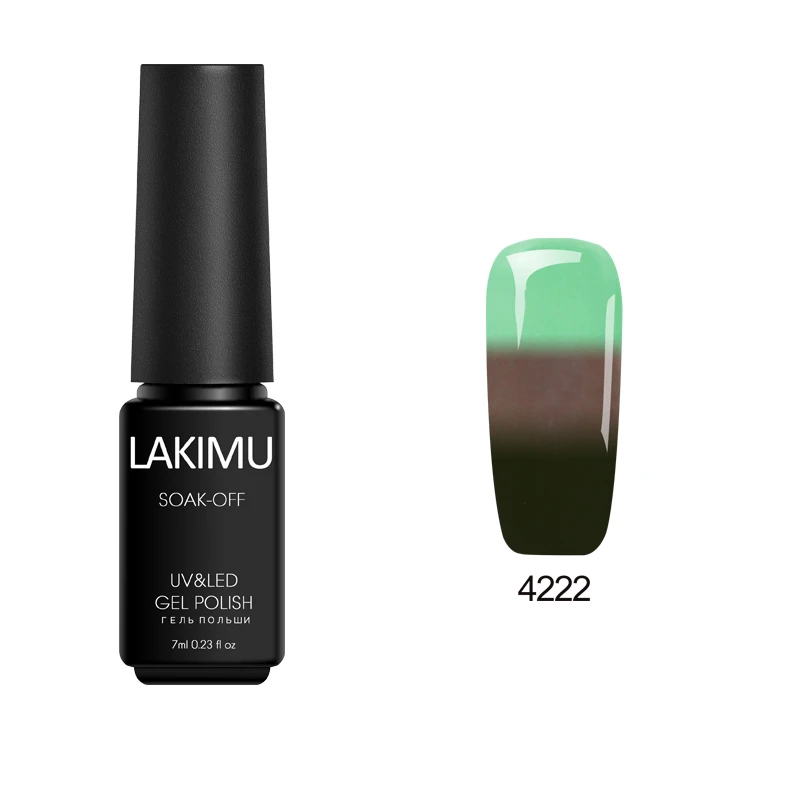 4222 Lakimu тепло холодный УФ-гель для ногтей изменение температуры Замачивание от цвета ful эмаль Гибридный гвоздь искусство цвет длинный прочный ноготь лак - Цвет: 4222