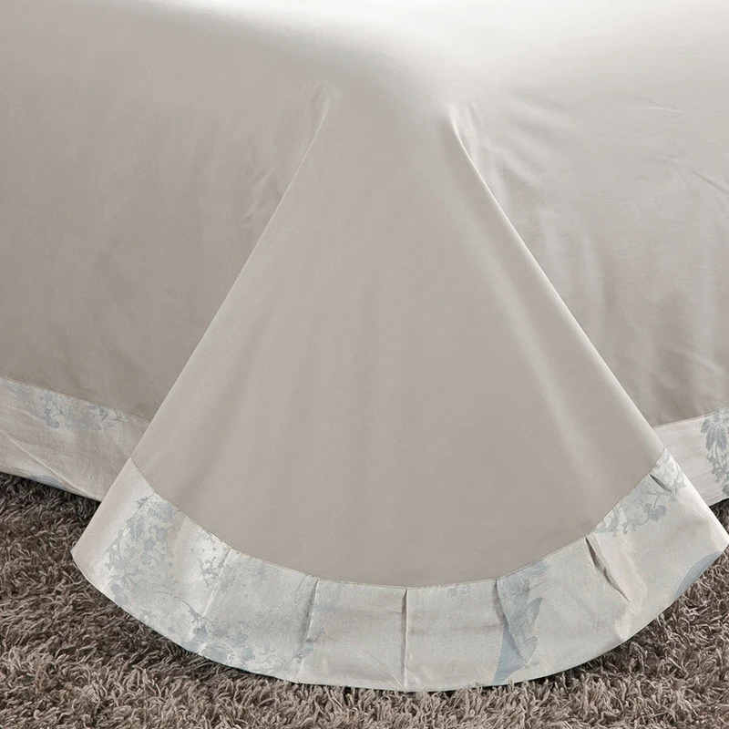 Роскошный Евро стиль сатин жаккард комплект постельного белья Кружева Одеяло