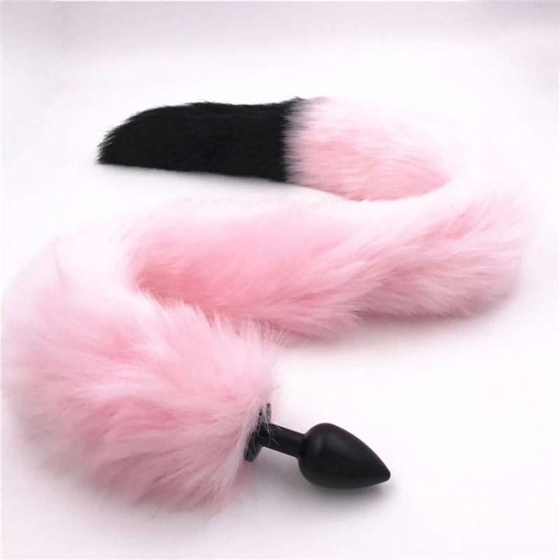 Металлическая Анальная пробка 3 размера длинная мягкая искусственная