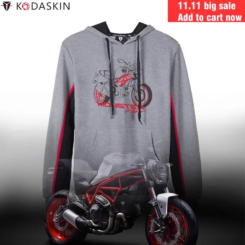KODASKIN Racer толстовки гоночная команда мотоцикл с капюшоном куртка для Ducati Monster 797 |