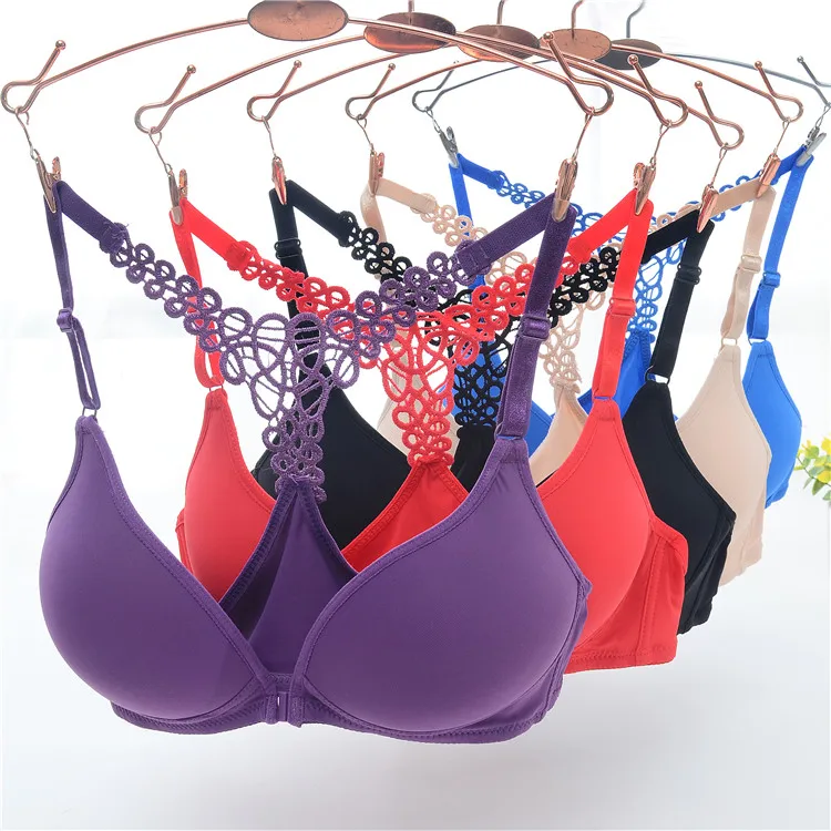 Бюстгальтер пуш ап женский тонкий пикантное нижнее белье с застежкой спереди