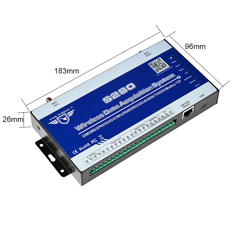 Беспроводная LoRa система сбора данных GSM SMS Пульт дистанционного управления Modbus RTU