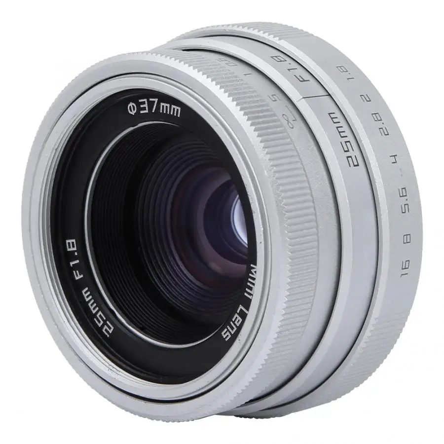 Lente para celular 25 мм F1.8 Мини CCTV C Mount широкоугольный объектив для sony Nikon Canon DSLR lentille для освещения под светильник